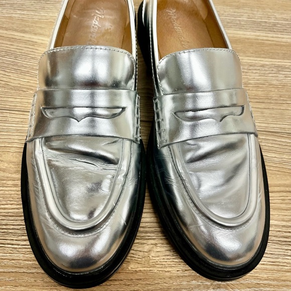 Madewell The Vernon Leather Loafer in Silver Size 9 - Picture 8 of 9